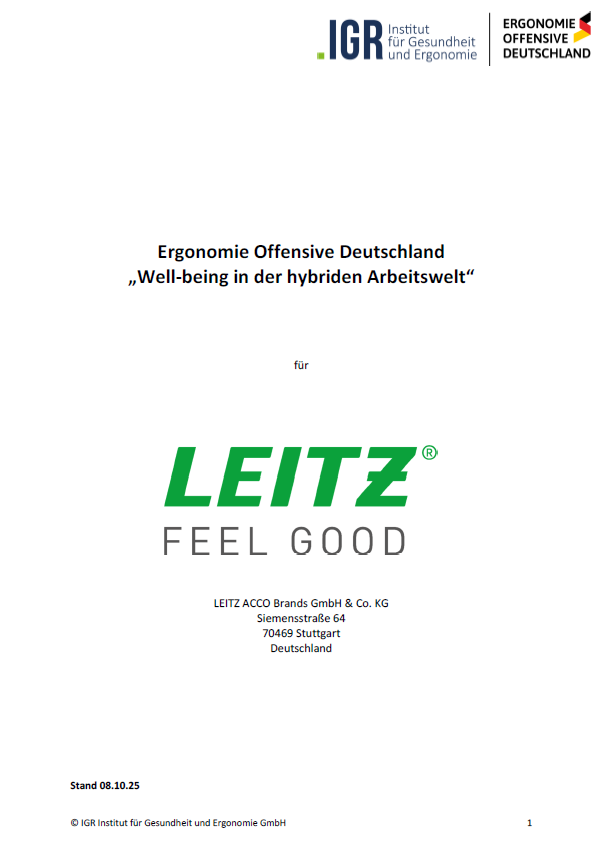 Deckblatt Leitz Studie